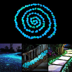 UNIME Glow Pebbles edge flower beds with radiant borders