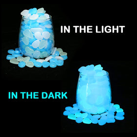 UNIME Glow Pebbles line walkways for safe nighttime illumination