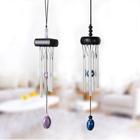 UNIME wind chimes two-pack on patio creating calming outdoor ambiance