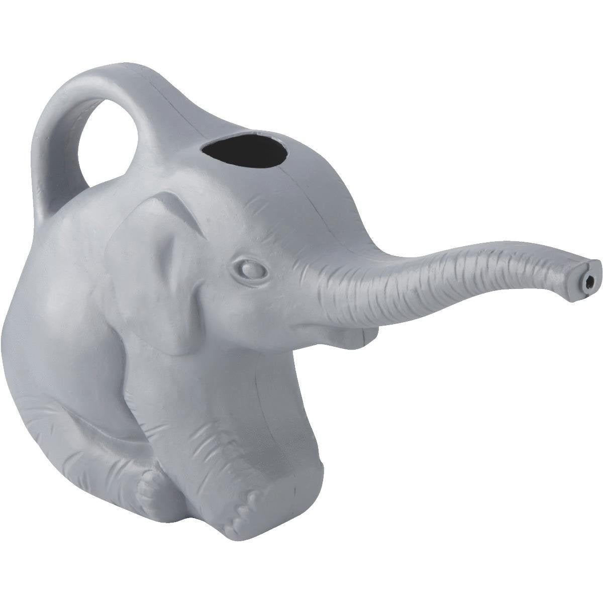 Union Elephant Watering Can 2qt gray with precise trunk pour for careful watering.