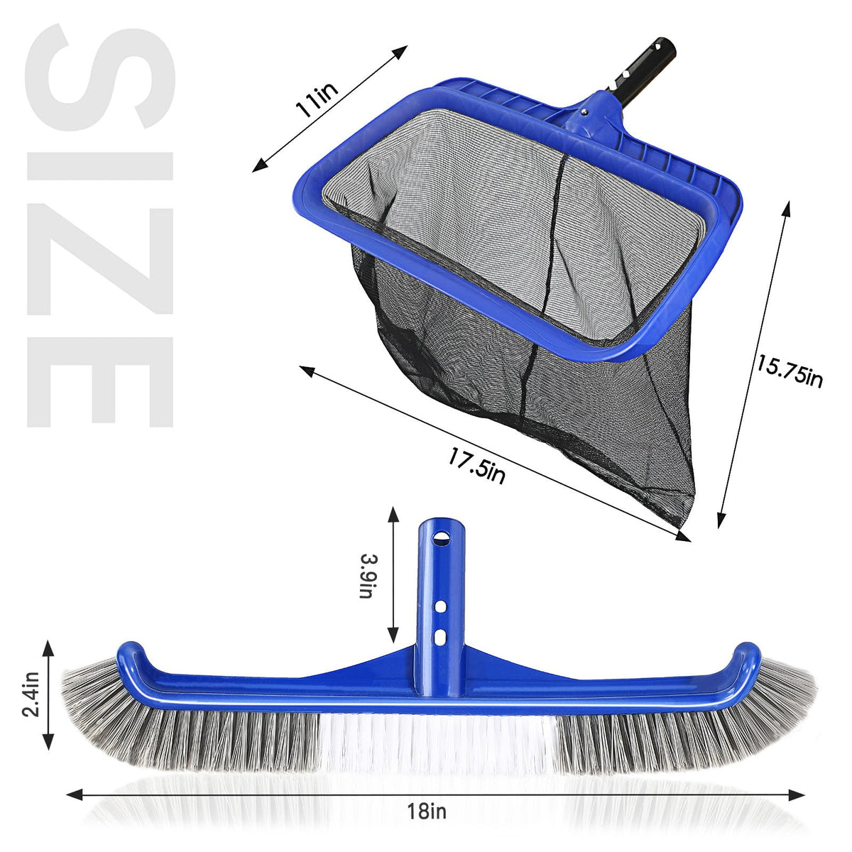 Unipool fine mesh skimmer net capturing tiny debris efficiently.