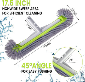 Unipool heavy-duty aluminium back provides durable support during scrubbing.
