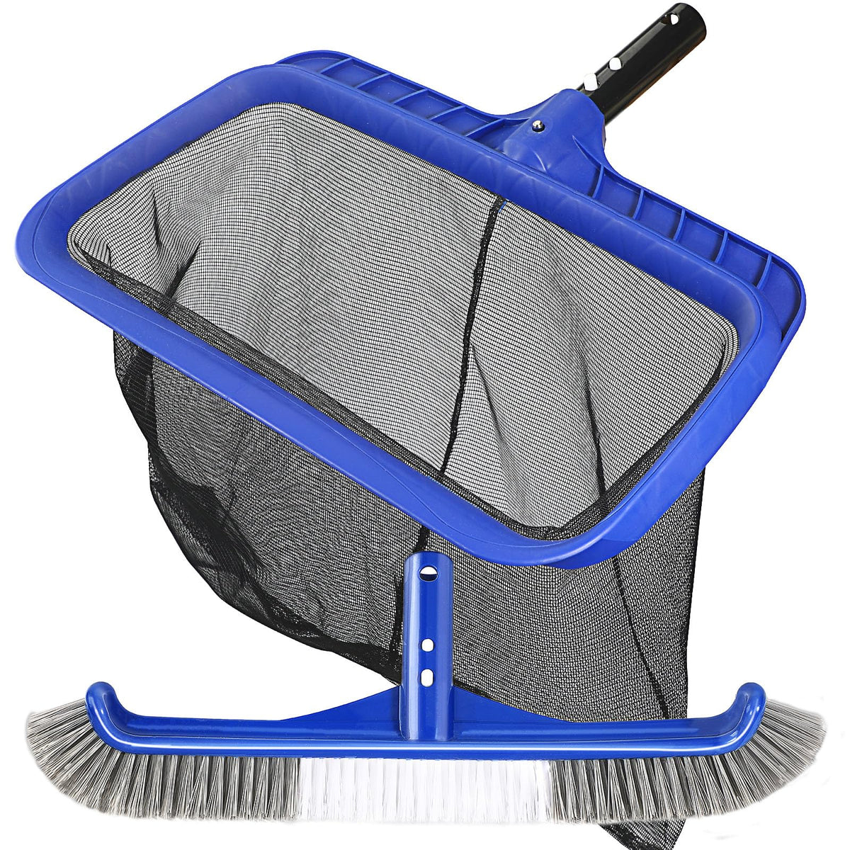 Unipool pool brush head with 17.5-inch reach for deep cleaning.