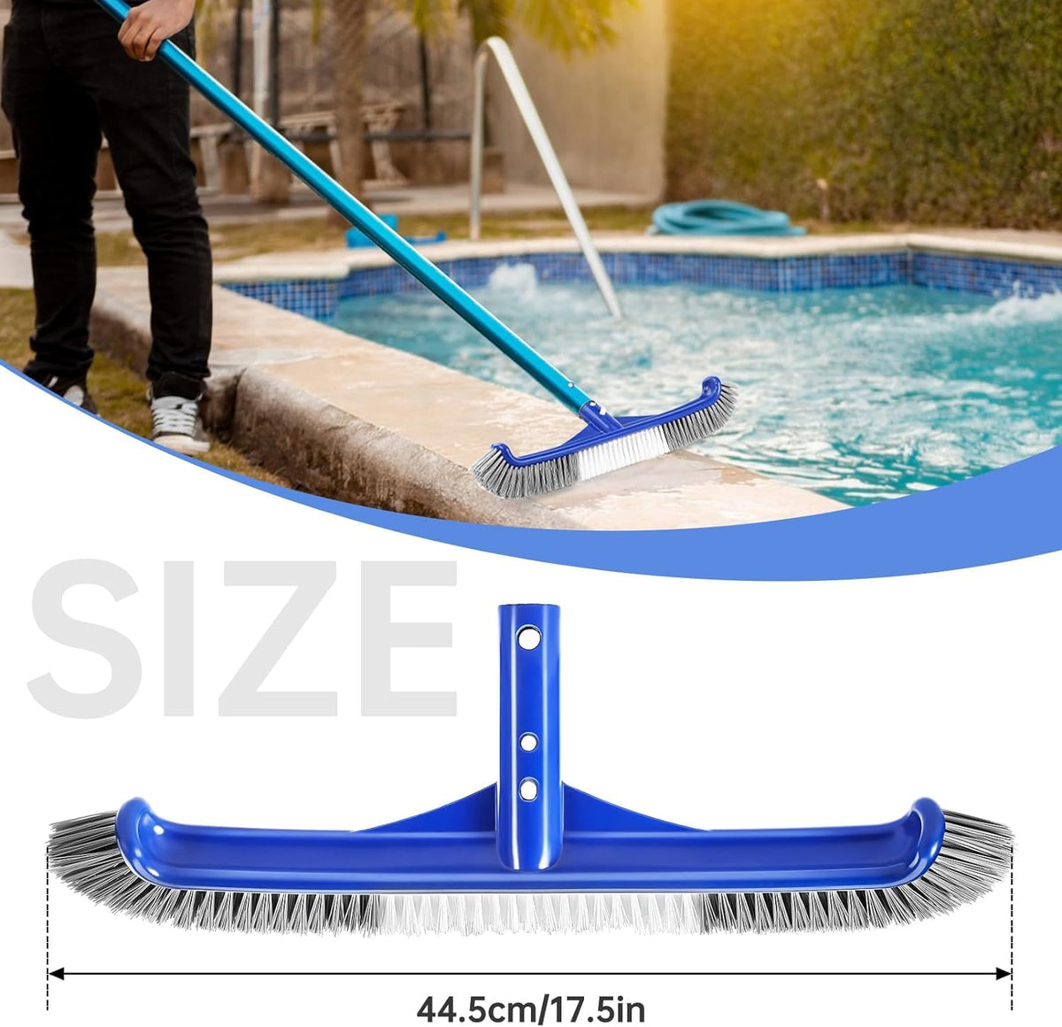 Unipool reinforced frame design for durable pool cleaning tools.