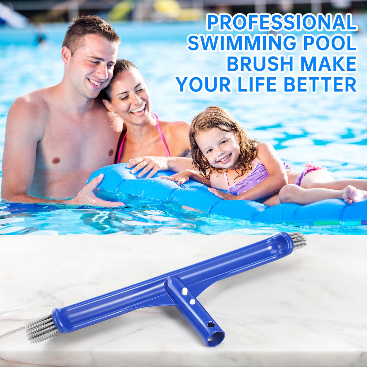 Unipool 17-inch wide brush sweep speeds pool maintenance