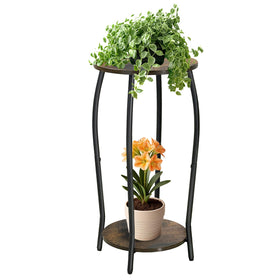 Uniqcovosa plant stand two-tier top tray 12inch display for indoor arrangements