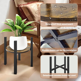 Weather-resistant matte black finish keeps the stand rust-free indoors or outdoors.