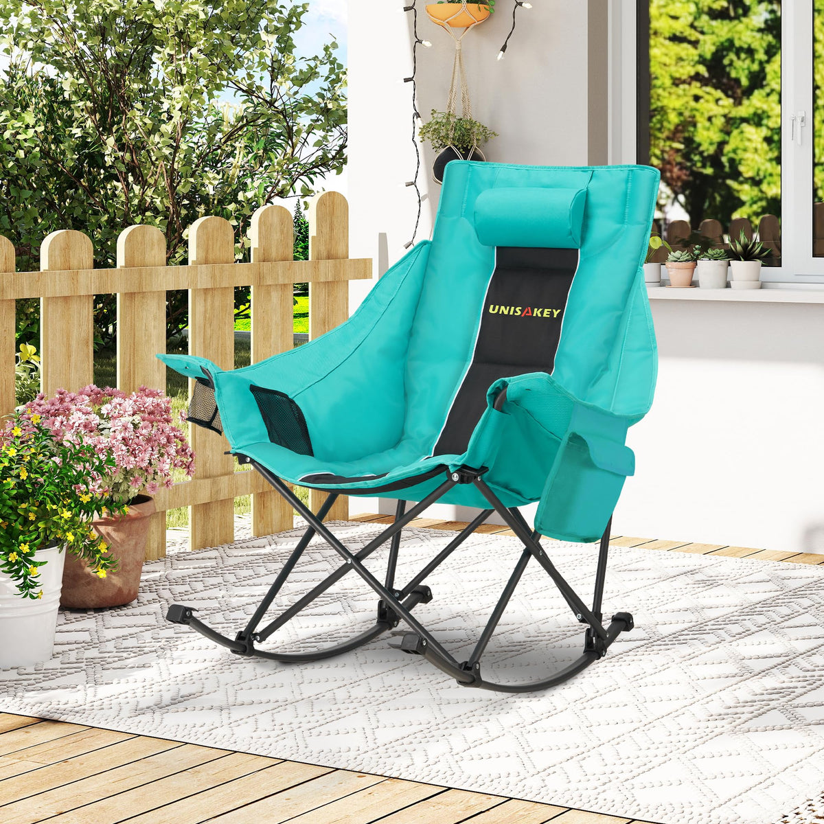 Unisakey carry bag included for portable, ready-to-go seating.