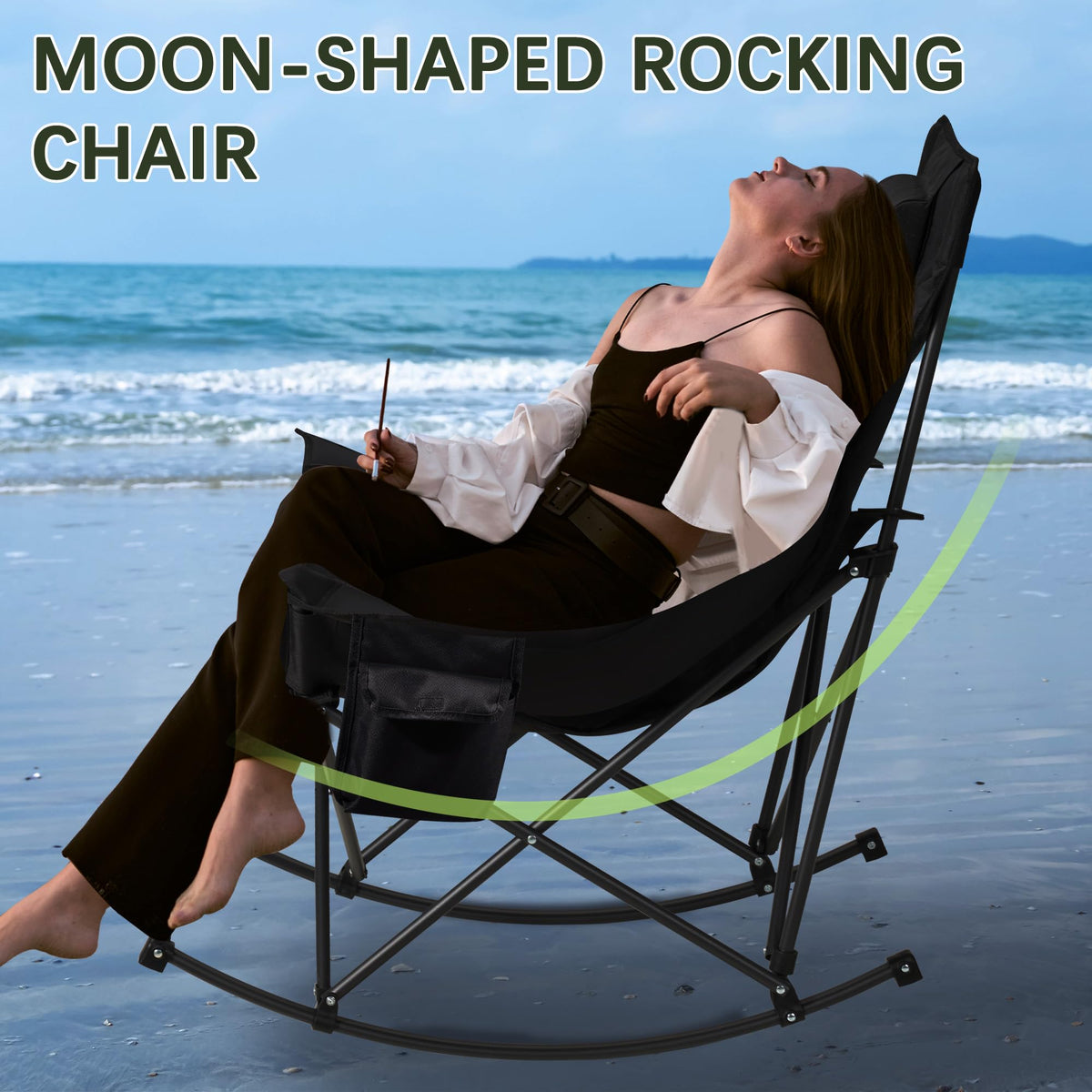 Unisakey chair at the beach in a relaxing scene