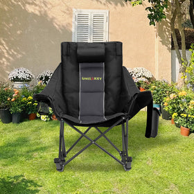 Unisakey rocking chair with cup holder and side view for drinks