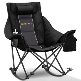 Unisakey oversized rocking chair front view for easy outdoor seating