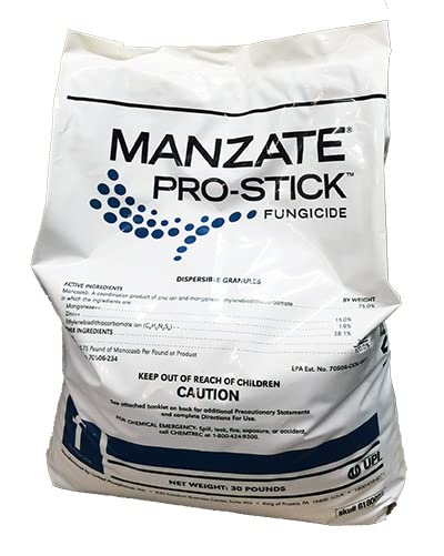 Manzate Pro-Stick T and O fungicide bottle for broad-spectrum disease management in apples