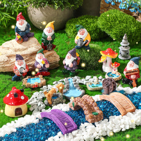 Unittype gnome bridge miniature enhances pots and terrariums with whimsical garden charm.