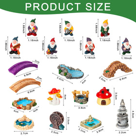 Unittype gnome mushroom figurine brightens planters and micro landscapes with cheerful color.