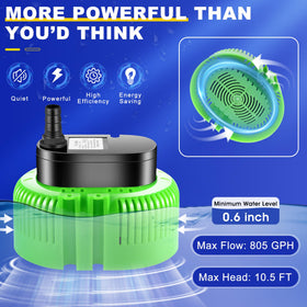 UniWater 25ft power cord reaches distant outlets safely.