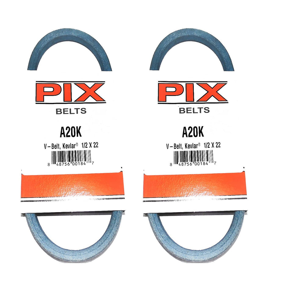 Unknown A20K PIX belt shown in Kevlar weave for durable compatibility with Troy-Bilt GW-1128