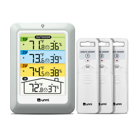 U UNNI indoor outdoor thermometer display front view with vivid 4.5 inch screen for quick readings