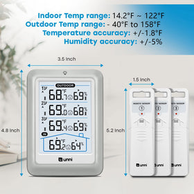 Unni USB and battery power options offer flexible placement anywhere.