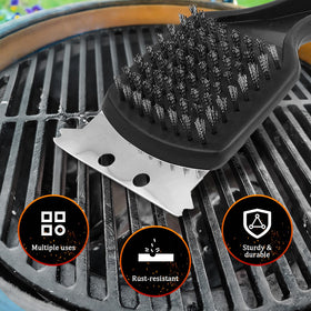 Unosaic detail brush ideal for tight spaces between grill grates