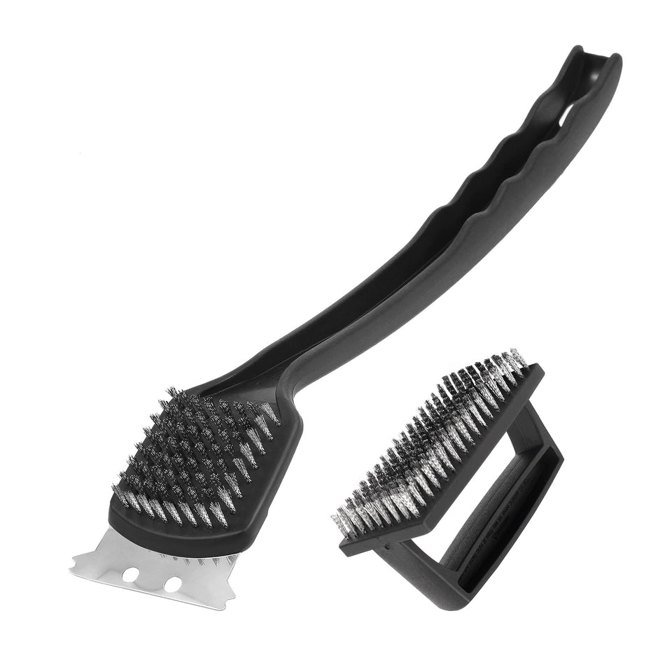 Unosaic grill brush with long handle for easier reach and thorough cleaning