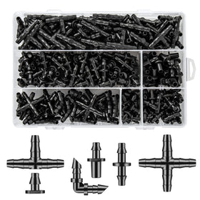 Unoutur 300pcs barbed connectors kit for precise garden irrigation.