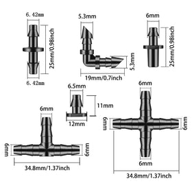 Unoutur straight barbs for durable pipe connections.