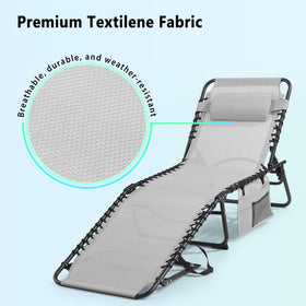 Unovivy foldable lightweight lounge chair for camping and travel.