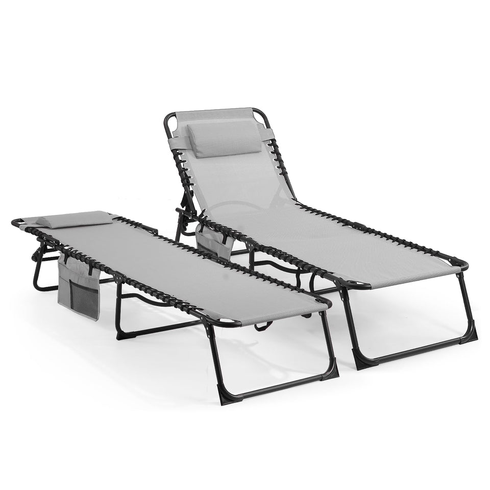 Unovivy outdoor chaise lounge folding design for easy transport.