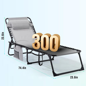 Unovivy tanning chairs side pocket keeps essentials handy