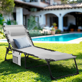 Unovivy tanning chairs arm slots support hands-free reading