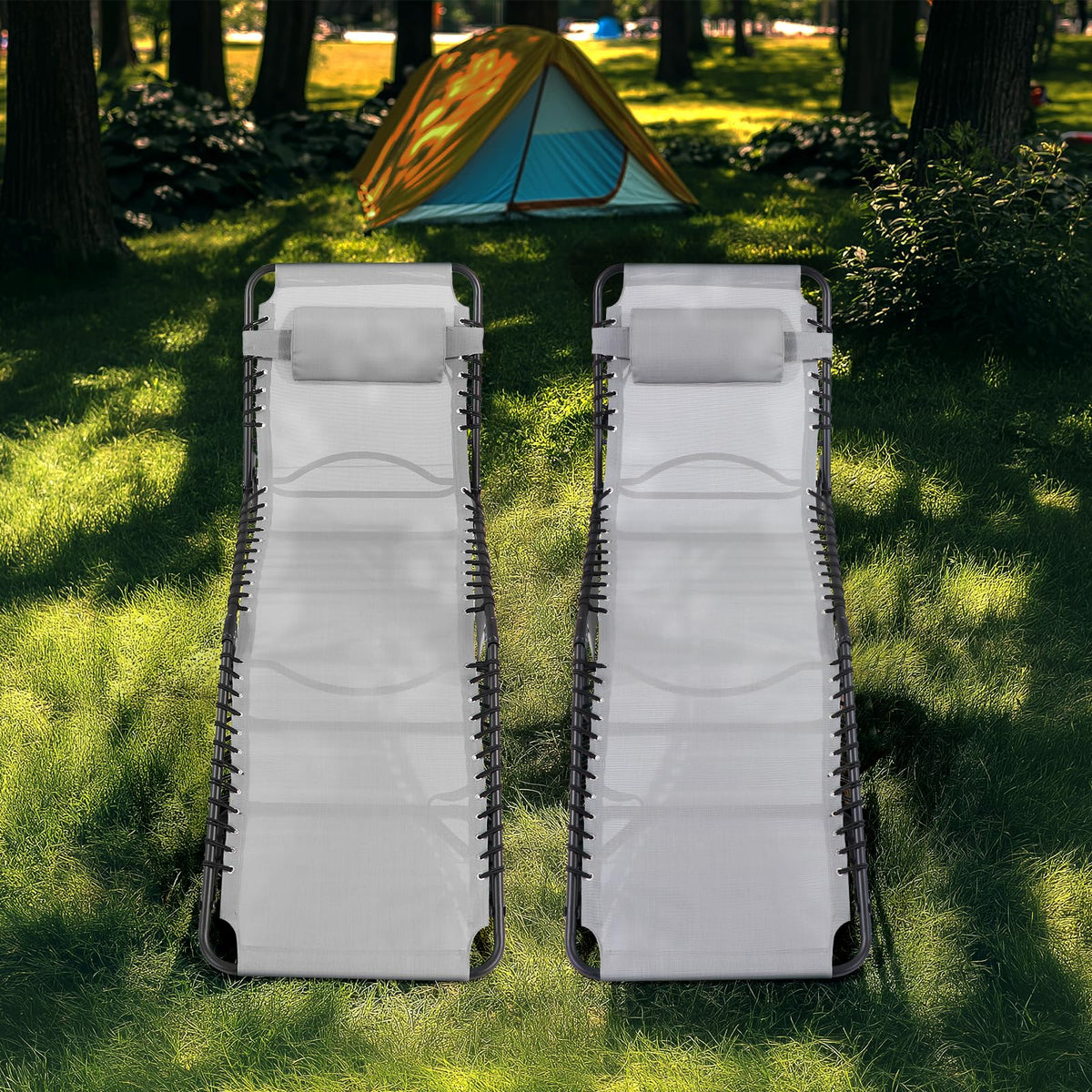 Unovivy lounge with removable pillow for head and neck support.