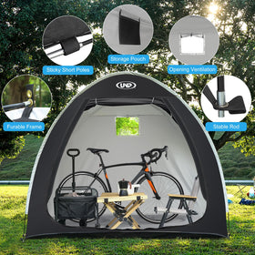 UNP bike storage shed tent: fabric close-up with waterproof and UV protection