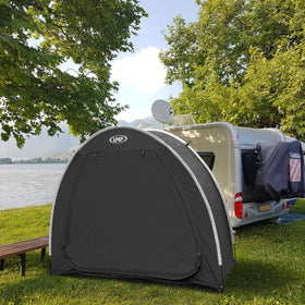 UNP bike storage shed tent: spacious interior suitable for bikes and garden tools