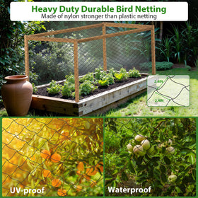 Unves 2-4 inch mesh poultry netting protects the chicken coop.