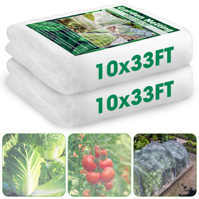Unves 2-pack garden netting over plants protects against pests.