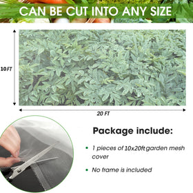 Unves bird netting for vegetables shields crops while allowing sun.