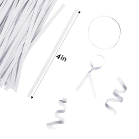 Unves bread bag ties white 4 inch for quick sealing
