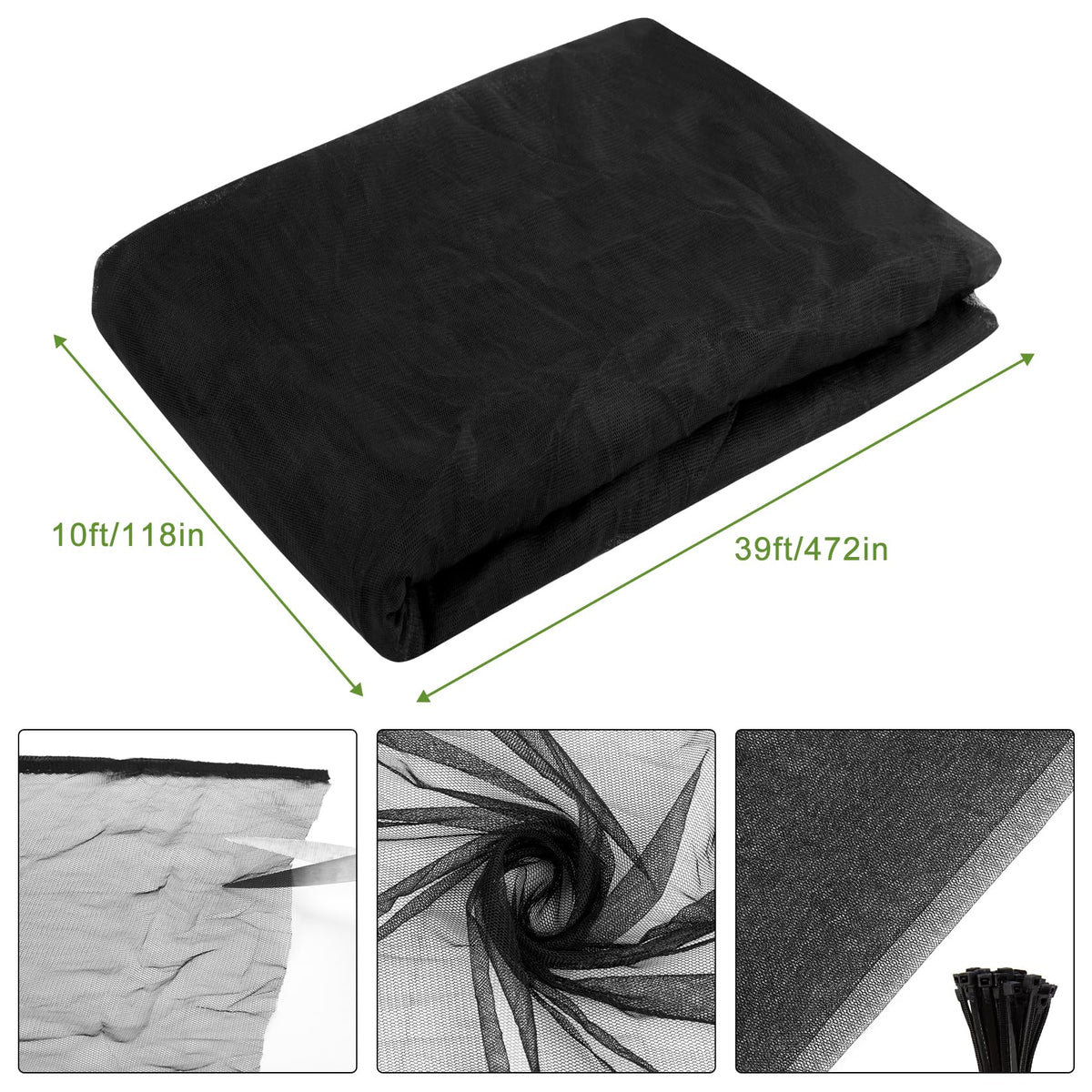 Unves breathable mesh garden netting allows airflow while shielding plants.