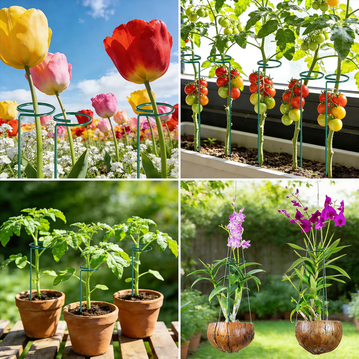 Unves easy-install garden stake makes setup quick and secure.