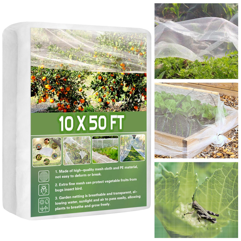 Unves garden netting provides wide coverage protecting crops from birds