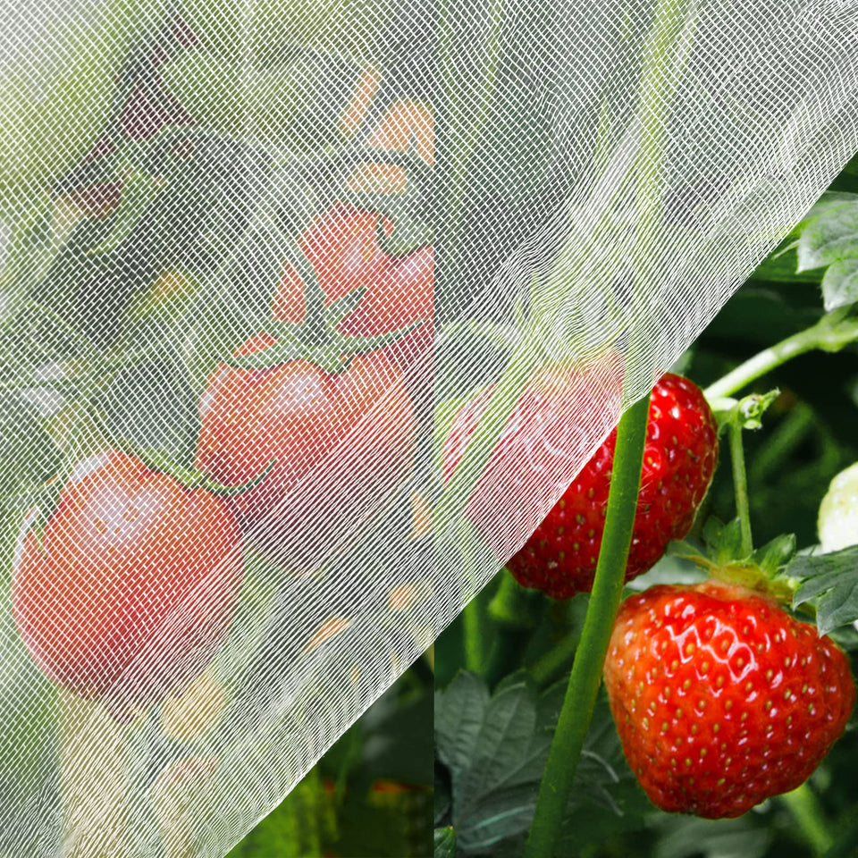 Unves garden netting 8x10ft protects vegetables with breathable mesh.