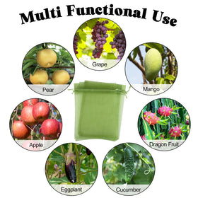 Unves tear-resistant mesh protects fruit from pests in the garden.