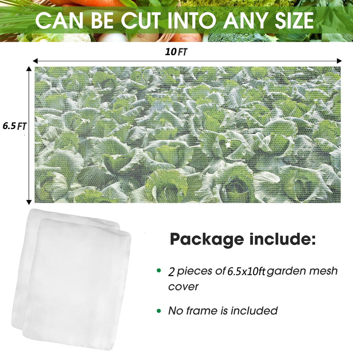Unves mosquito netting shown on fruit trees deterring birds while sunlight passes