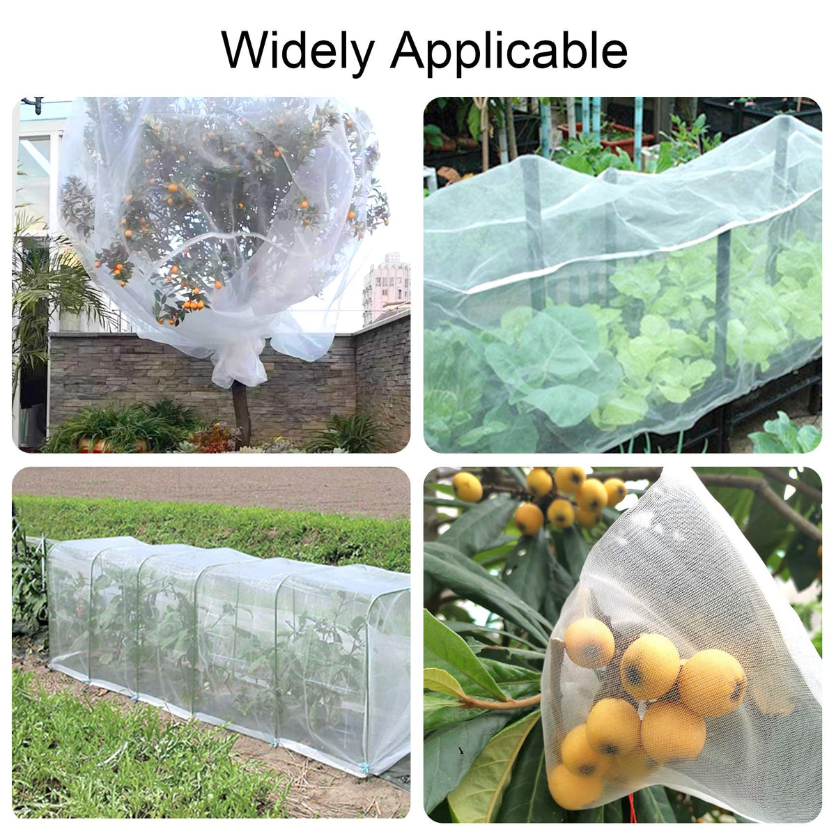 Unves plant netting transparent cover enables growth monitoring while protecting crops.