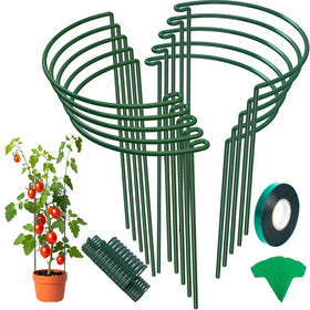 Unves plant support stakes 10x16 stabilize outdoor plants with durable metal construction.
