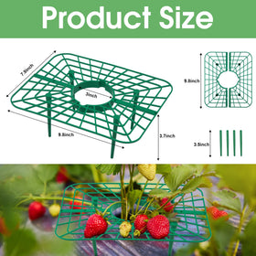 Unves 10-pack strawberry supports laid out for quick garden setup