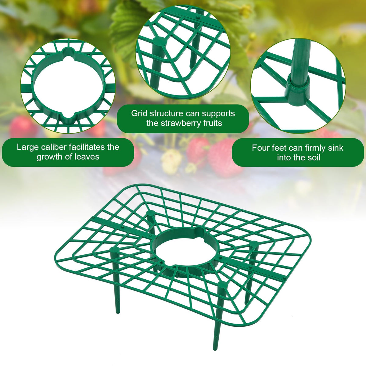 Unves container planting friendly strawberry plant support