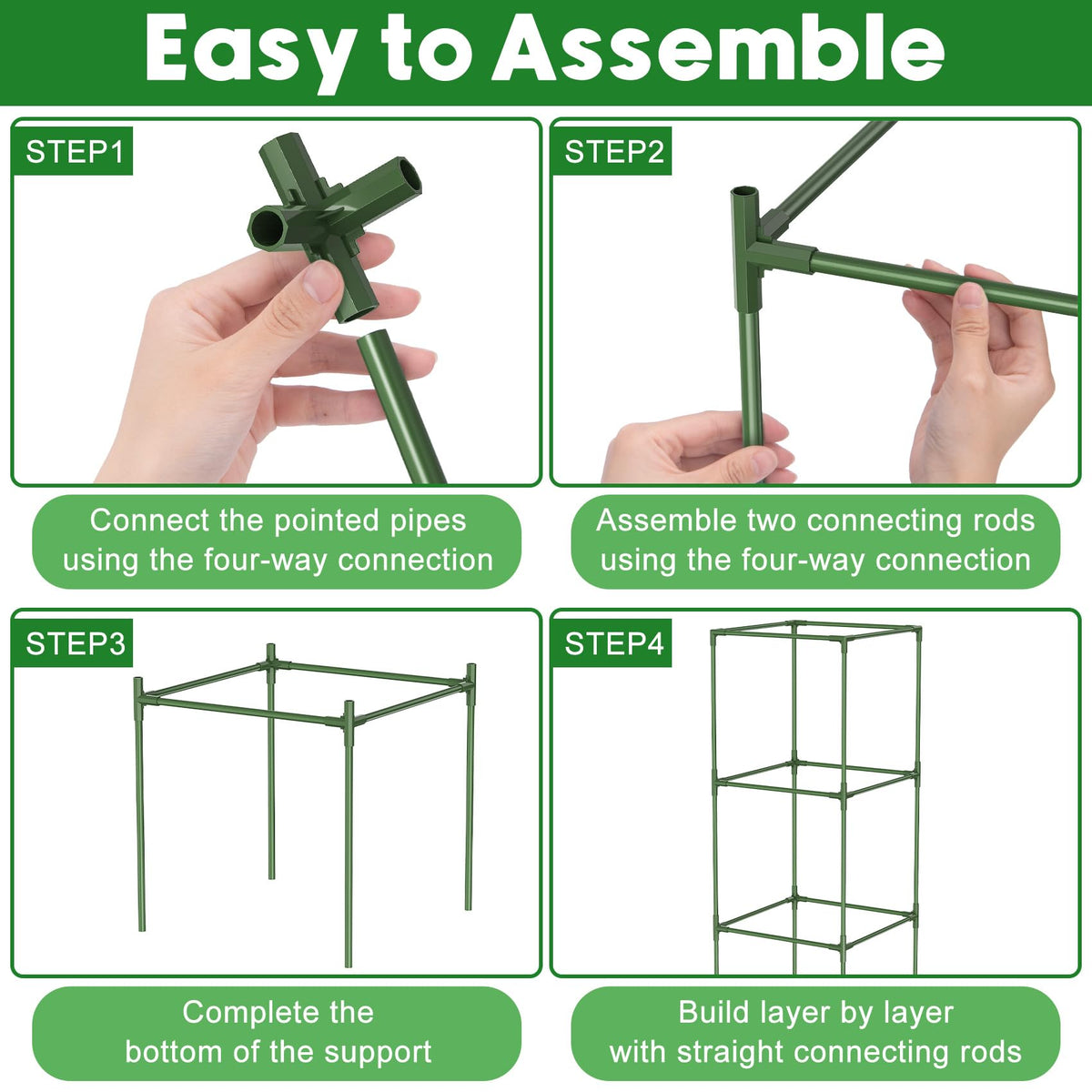 Unves tomato cage supports tomatoes cucumbers and beans