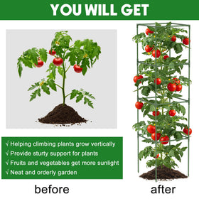 Unves tomato trellis 66h with adjustable height for vertical cropping