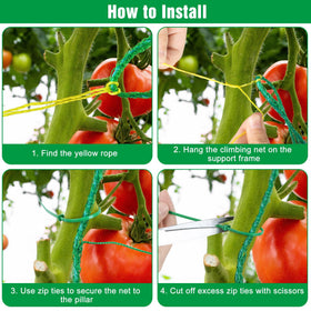 Unves Trellis Netting being cut to size with ordinary scissors.